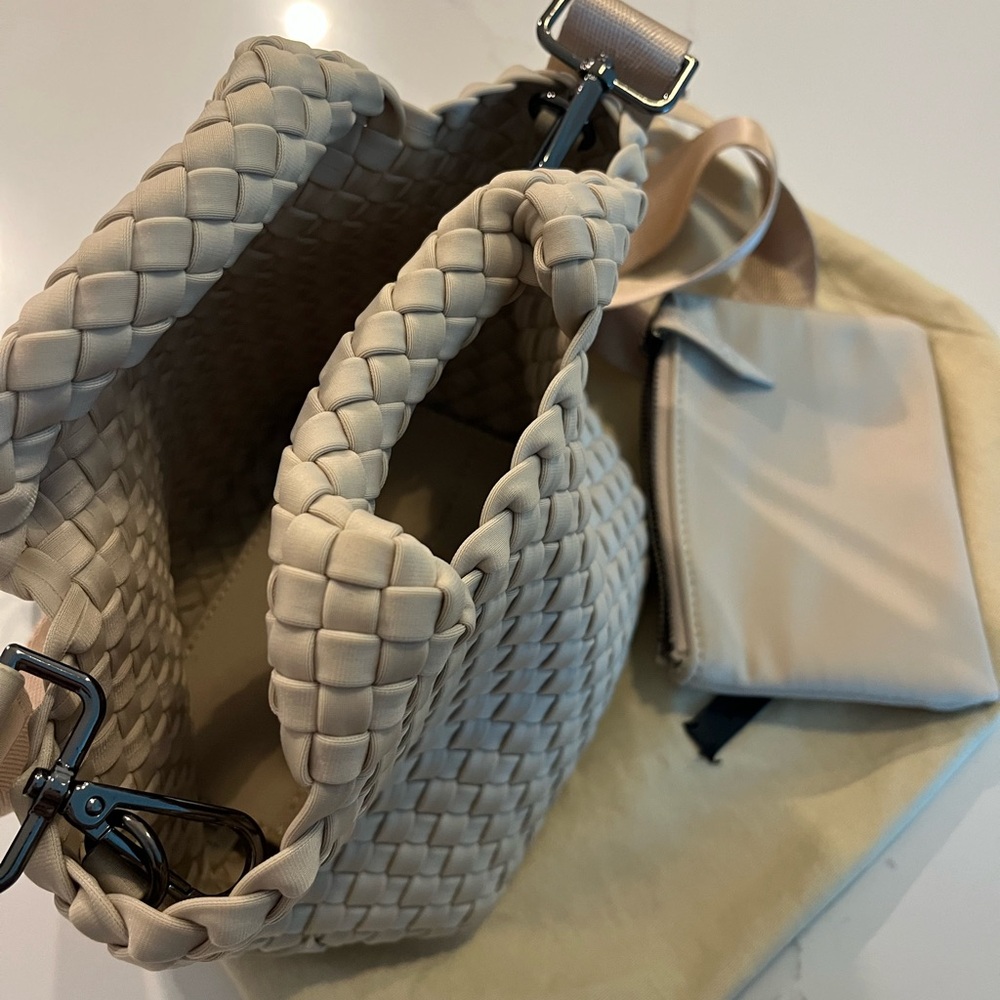Naghedi Taupe Woven Shoulder Bag Set - Picture 3 of 3